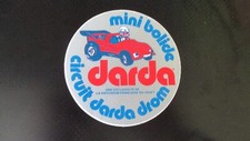 sticker vintage mini bolide Darda  automobile miniature 9 cm diamètre