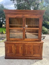 Bibliothèque de Mairie Vintage Noyer Massif  19ème restauré dans notre atelier