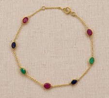 Bracelet délicat saphir - , bleu
