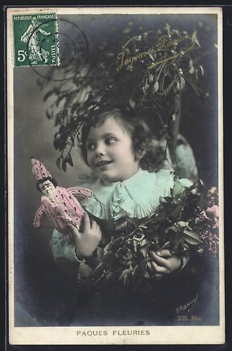 Carte postale fille avec