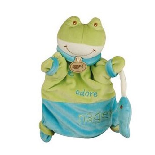 Doudou marionnette grenouille - doudou,