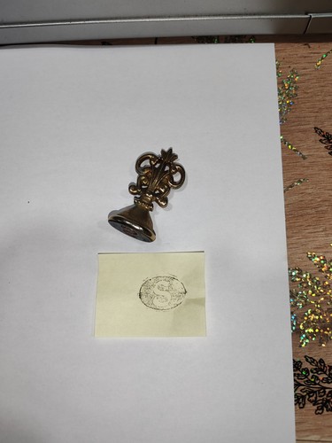 Ancien cachet cire seau a - seau,