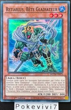 Carte YU-GI-OH! RETIARIUS, BÊTE GLADIATEUR MZTM-FR070 SR NEUF