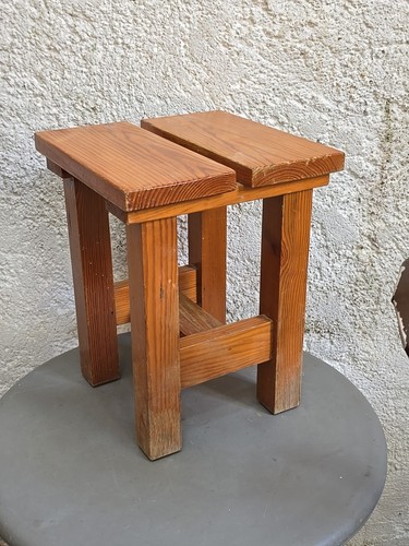 Tabouret bois design chalet - tabouret,