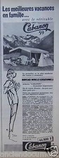 PUBLICITÉ 1959 CABANON DES TENTES A ARMATURE - ADVERTISING