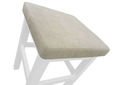Tabouret en bois blanc, assise