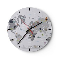 Horloge murale en verre