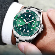 Montre Lige Homme Quartz Vert