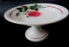 Ancien compotier coupe à fruits faience MOULIN DES LOUPS HAMAGE NORD Art Déco