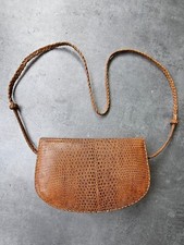 Sac en cuir véritable. Fait à la main. Peau de serpent, en très bon état