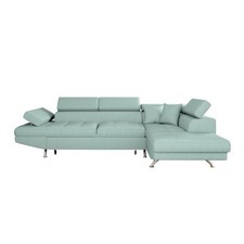 Canapé d'Angle Droit Convertible "Noma" 271cm Bleu Clair