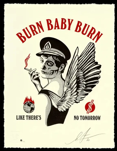 Shepard fairey obey - burn, baby
