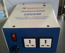 TRANSFORMATEUR CONVERTISSEUR 110V VERS 220V 2000W SORTIE 220V - 120V vers 220v