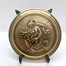 Dlg Barbedienne - Médaillon / centre de coupe en bronze - Naïade aux fleurs