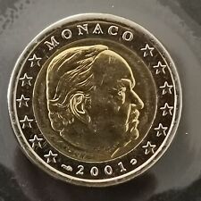 2 EURO 2001 RAINIER III MONACO SCELLEE ISSUE DU COFFRET BU / EUROS