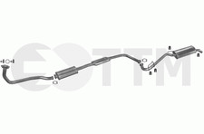 RENAULT CLIO 1.2 1.4 60/80cV 1990-1993 Ligne D'échappement Silencieux