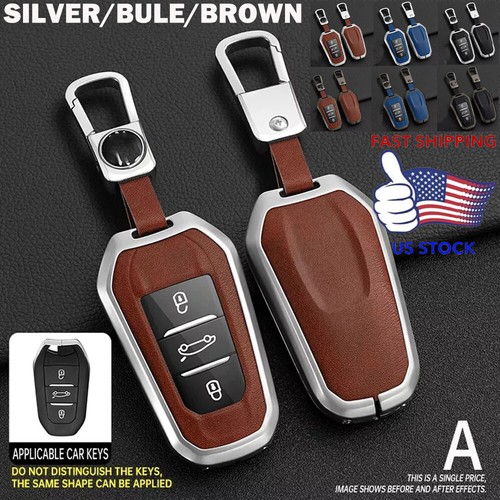 Leather key fob cover case - key,