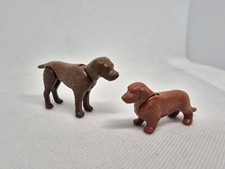 LOT DE 2 PETITS CHIENS MARRONS PLAYMOBIL