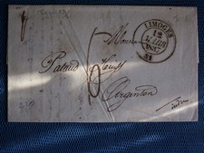 LETTRE ANCIENNE 12 MARS 1837 taxe 6