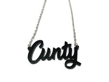 Vilain Adulte Humour Collier C Nty en Noir Sur 45.7cm sans Nickel Chaîne