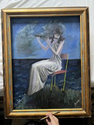 Grand tableau huile cadre - grand,