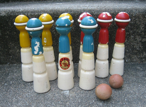 Ancien jeu quilles bois - ancien,