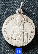 Superbe Médaille Bronze Argentée 20 mm - St Remy Priez Pour Nous Par Tairac