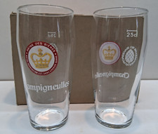 Lot 6 verres bière BIERE CHAMPIGNEULLES 25 cl  vintage dans carton d'origine