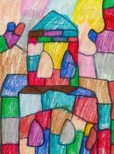 ART BRUT OUTSIDER : Jean-Paul HENRY, 1 dessin original, ancien.