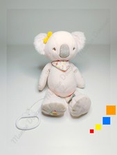 Peluche/Doudou Musical Iris Koala Rose Gris Beige Jaune Fleurs Noeud 27cm Nattou