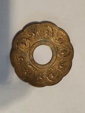 1 Bobèche Laiton XIXeme Napoléon III Florale Diamètre 7,5 cm Centre 2,5 cm