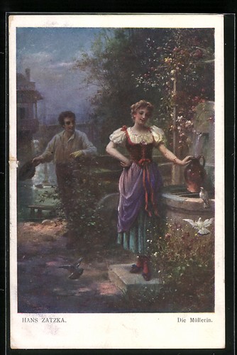 Carte postale artiste hans - carte,