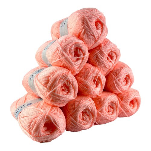 Lot pelotes azurite - 10, rose