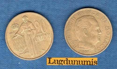 Monaco centimes 1962 - centimes,