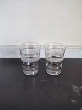 Paire de verres ancien granité et liserés dorés