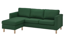 Housse IKEA PARUP pour canapé 3 places avec chaise longue/vissle vert foncé 4...