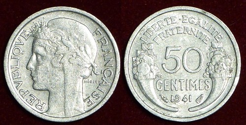 France centimes 1941 morlon - france,