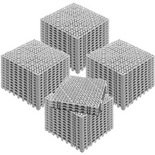 55PCs Dalles de Jardin Piscine 30x30x1,5 cm Dalle Clipsable Ajourée Grise