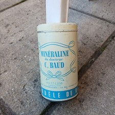 ancienne  boite de pharmacie  en métal " MINERALINE" du docteur C. BAUD poudre