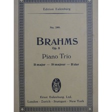 BRAHMS Johannes Trio op 8 Piano Violon Violoncelle