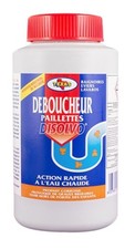 Déboucheur paillettes eau chaude lavabo évier baignoire 750gr DISOLVO