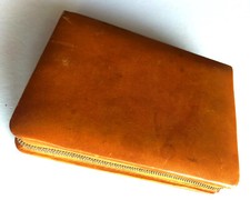 Superbe Etui cuir pour 2 jeux de cartes  1950s  Excellent état