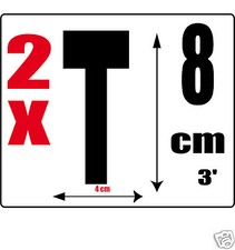 lot 2 lettres [T] Sticker