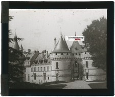Château, Chaumont-sur-Loire, photo ancienne plaque de verre, positif 8,5x10 cm