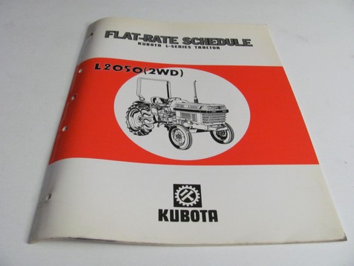 Kubota flat rate schedule - kubota,
