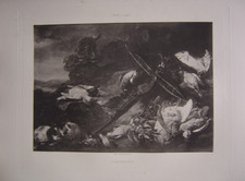 Belle estampe L' Arbalète par Jan FYT Johannes Fijt Chasse gibier à plume