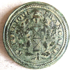 Campagne d’Égypte, Bouton-monnaie républicain, Officier d'état major, Lec# 29,