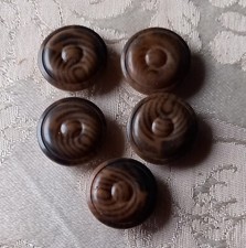 5 ANCIENS  BOUTONS EN COROZO  DIAMETRE 2 CM