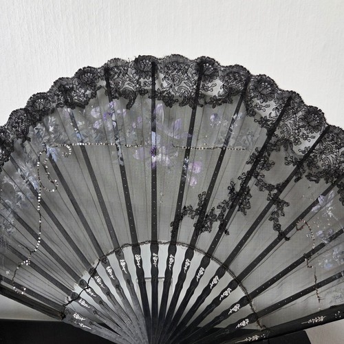 Grand eventail ancien 1900 - eventail,