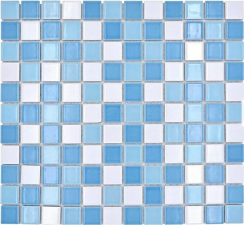 Mosaïque céramique bleu - mosaïque,